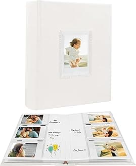 Photo Album for Fujifilm Instax Mini Camera, 180 Pockets Photo Album with Wri...