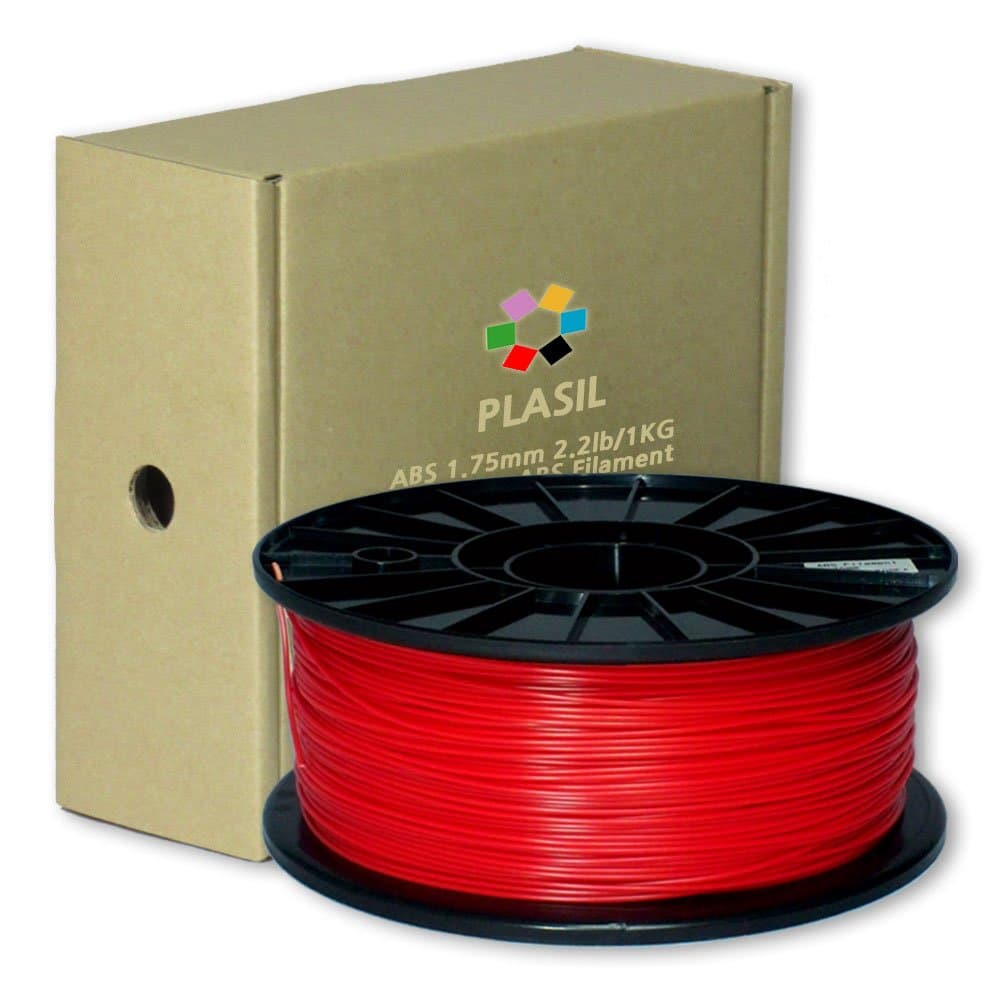 Plasil Korea 3D Printer Filament Red ABS Material 1.75MM 1KG/2.2LB