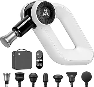 BOB AND BRAD D6 Pro Max Massage Gun with Metal Head, Deep Tissue Percussion with 16mm Amplitude, Professional Muscle Massager Gun for Athletes, Quiet Electric Handheld Massager