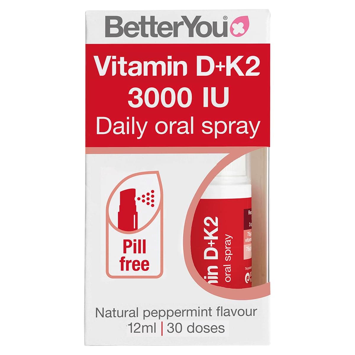 BetterYou D3000 + Vitamin D + K2 Spray 12ml