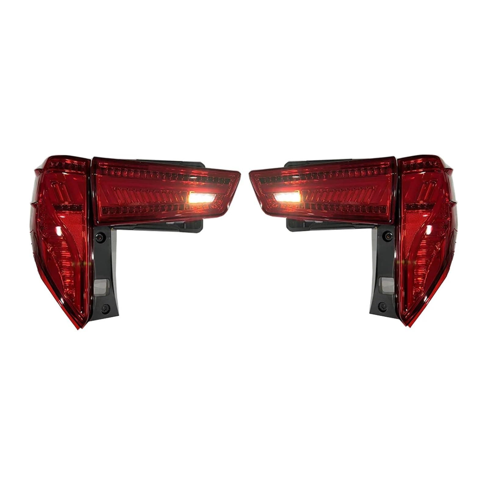 Taillights Compatible with Innova Crysta Tail Lamp with Full LED and Sequential Turn Signal 2015-2022 Modified Rear Lamp Light(Red A)