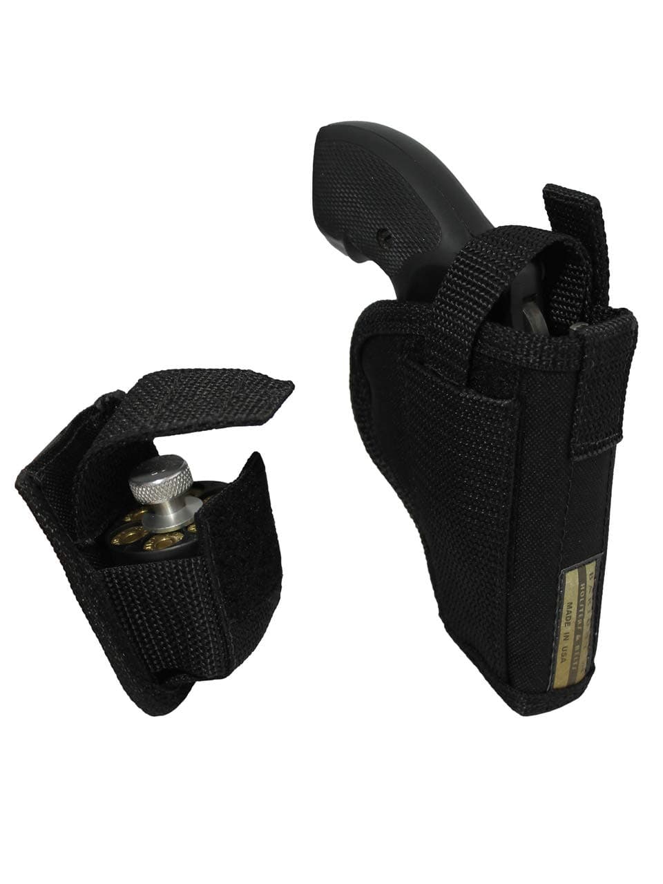 BarsonyNew OWB Holster + Speed-Loader Pouch for 2", Snub-Nose .38 .357 Revolvers