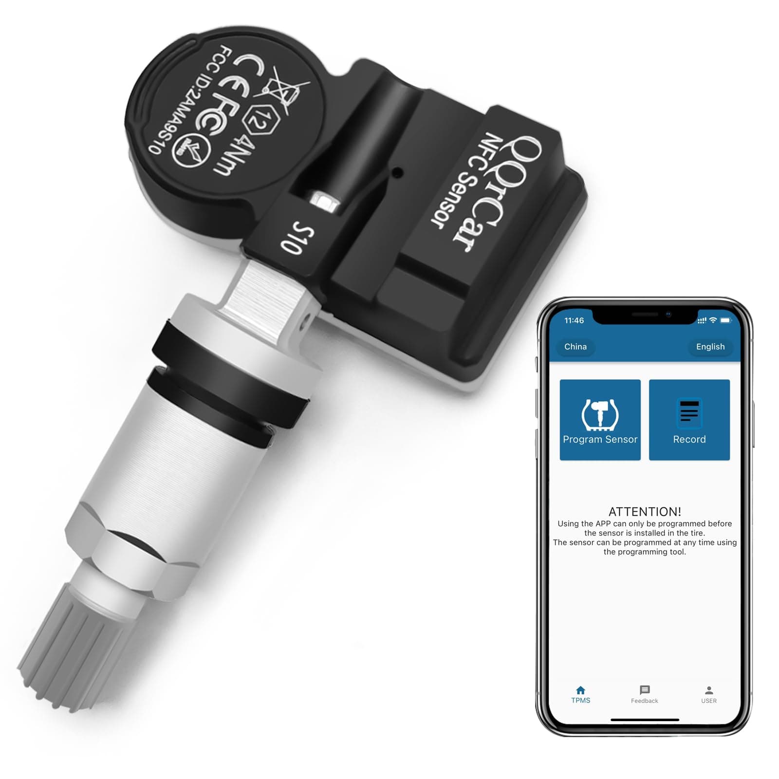 1-Pack NFC-Enabled TPMS Sensor
