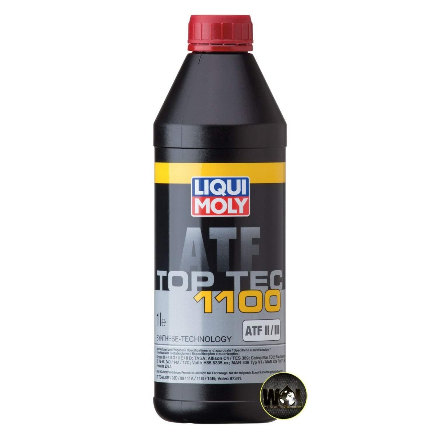 WOL Automatic Transmission Fluid ATF – Liqui Moly Top Tec ATF 1100 Automatic and Manual Shift Transmission, Steering, Hydraulic Fluid 3651 - Premium Product AQF Oil Additive (1 L)