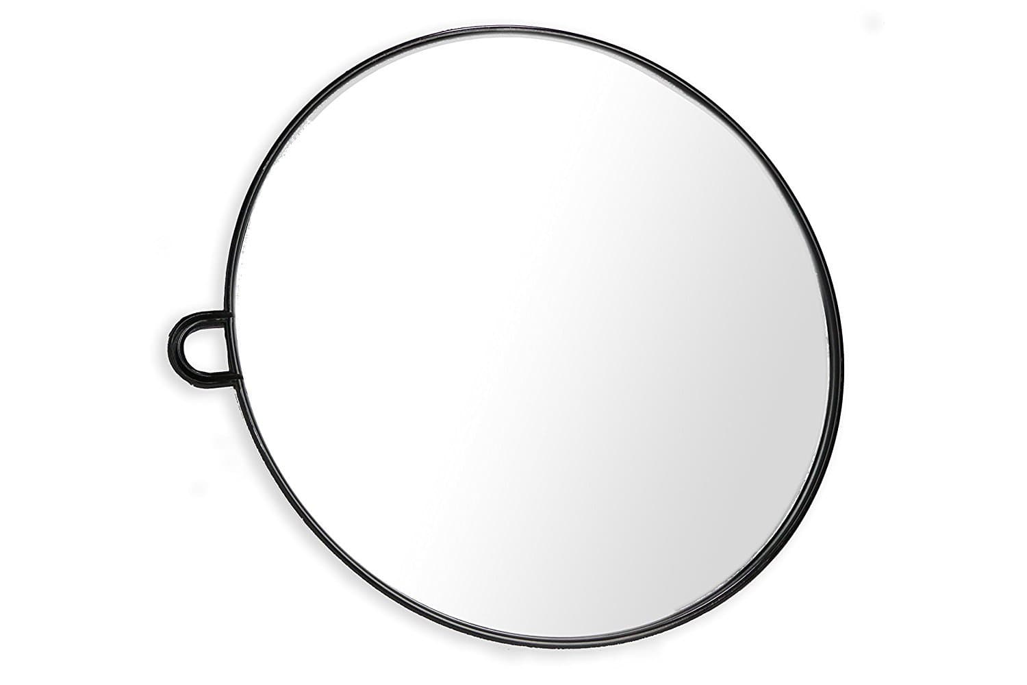 Lightweight Handheld Round Hairdressing Mirrors - Use the Handle or Hang on the Wall for Barbers, Salons and Beauticians - Viewing Mirror for Back of the Head Haircuts and Styling