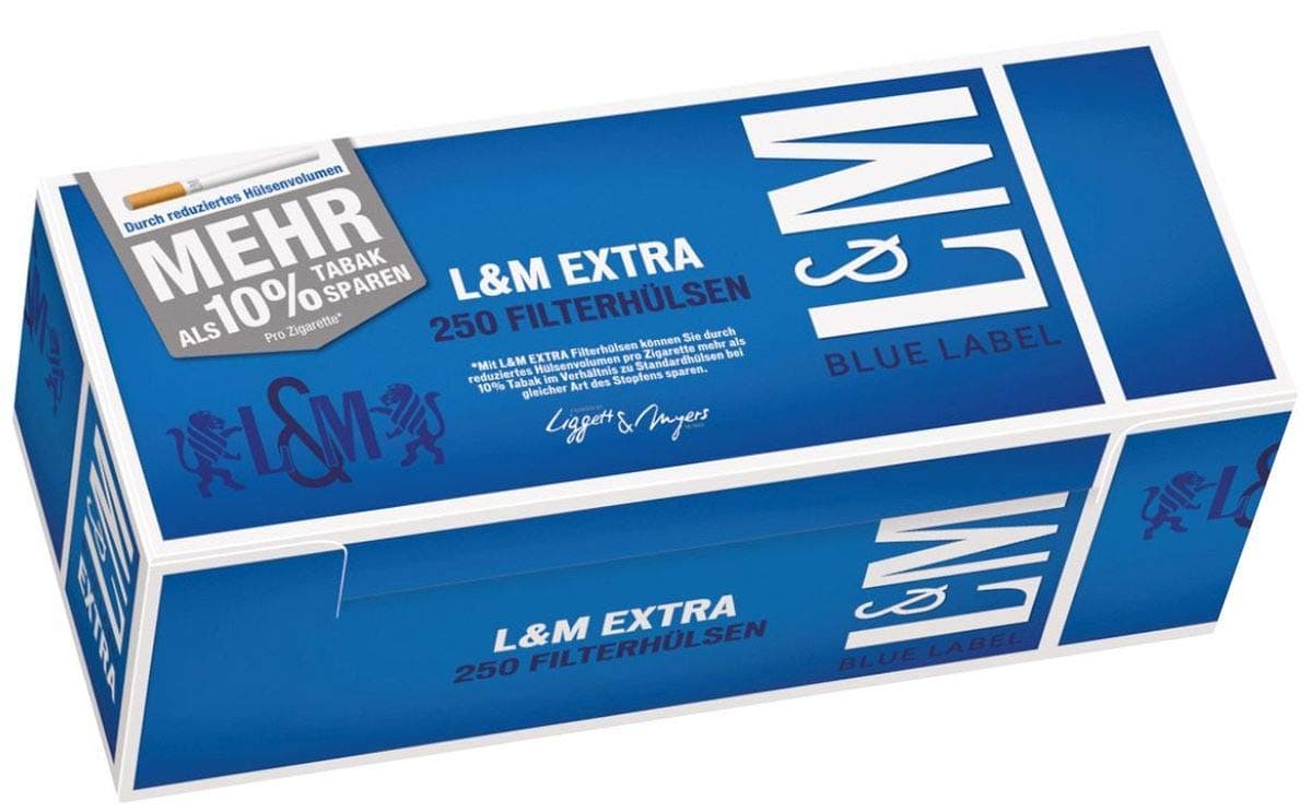 L&M Blue Label Extra Cigarette Tubes Pack of 1000