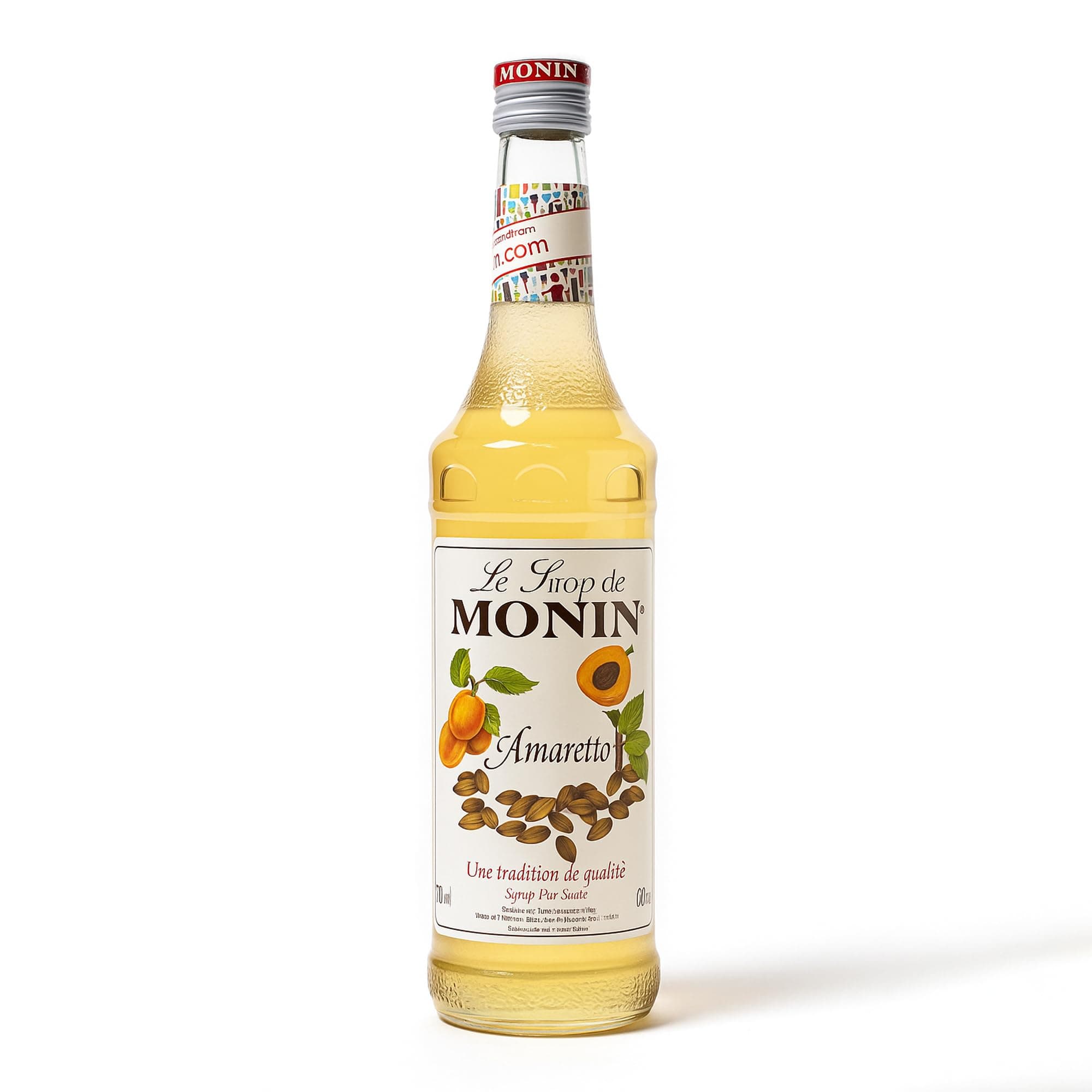 MONIN Amaretto Syrup, Single Bottle, 23.7 fl oz (700 ml)