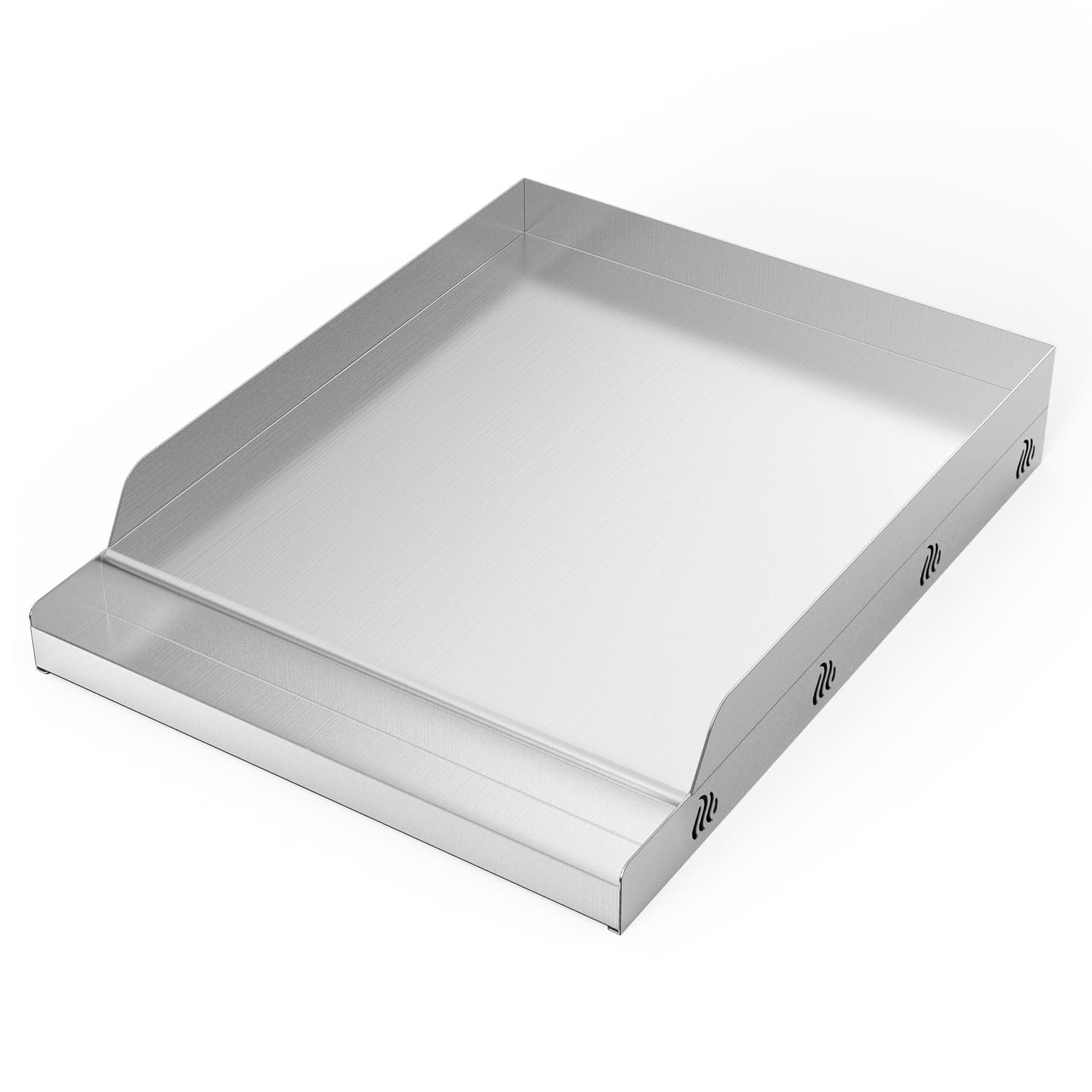 onlyfire only fire Stainless Steel BBQ Cooking Griddle, Universal Flat Top Griddle for Most Charcoal/Gas Grills, Camping, Tailgating, and Parties, 12.5"×16"