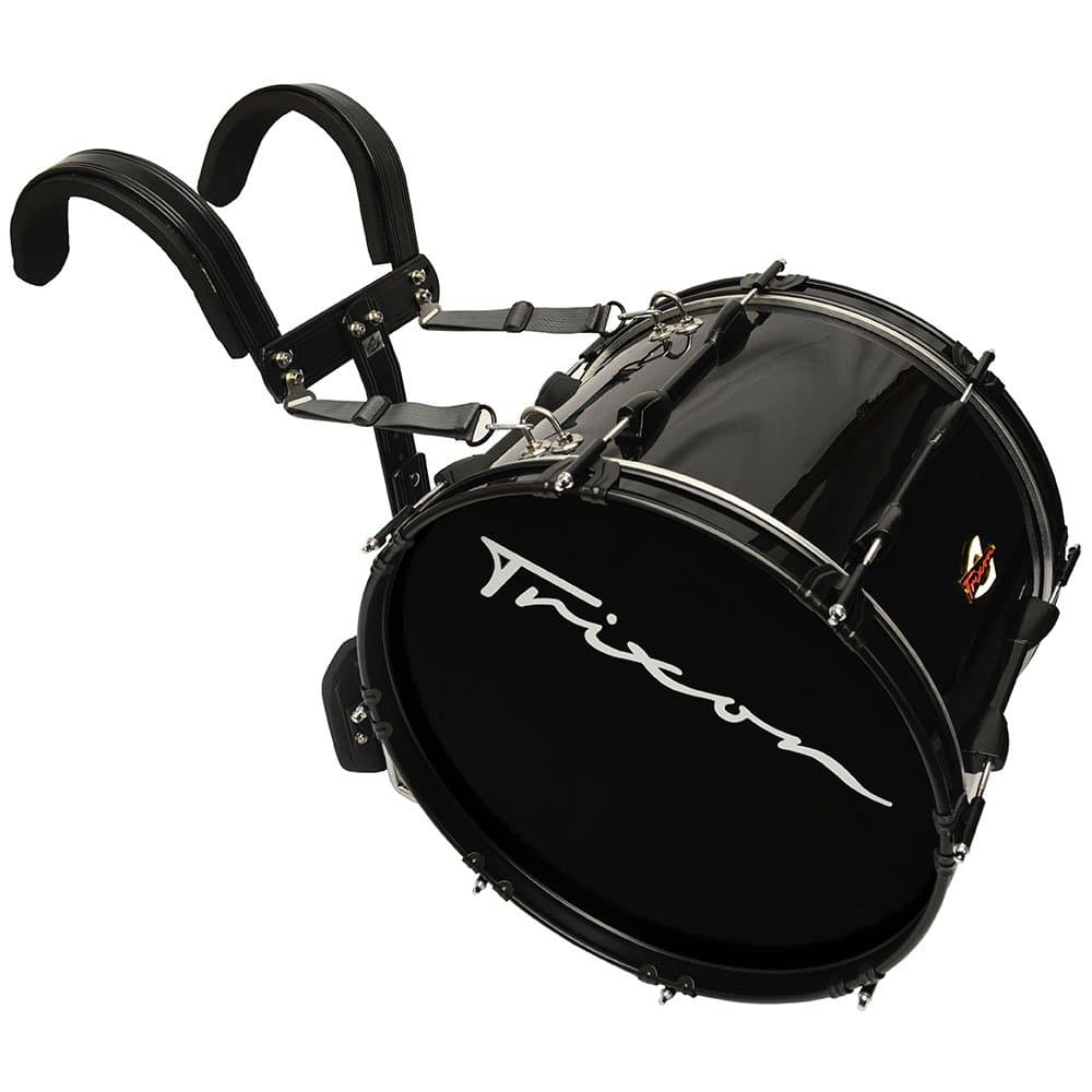 Trixon Pro Series Marching Bass Drum 24" x 12" - Black Polish