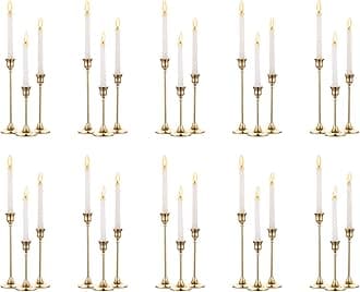 Candlestick Candle Holders 30 Pcs Candle Stick Holder Gold Taper Candle Holder Candle Stand for Wedding Party Thanksgiving Halloween Birthday Mantel Baby Shower Table Centerpieces Decor
