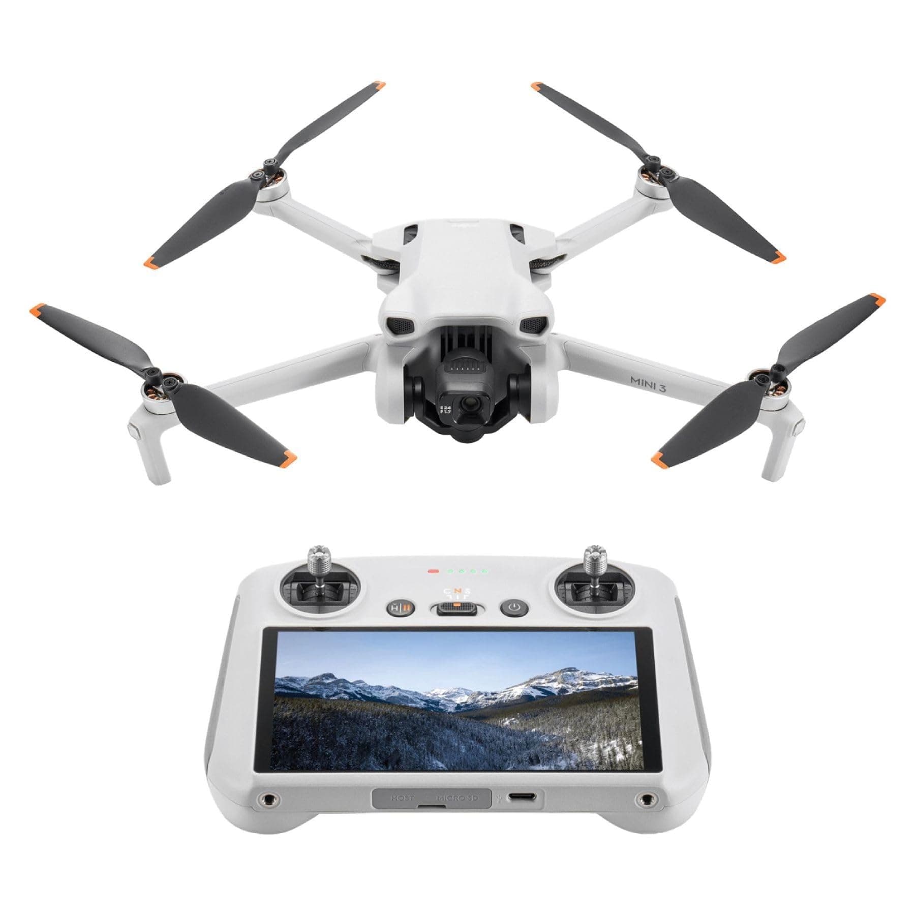 Mini 3 (DJI RC) – Lightweight and Foldable Mini Camera Drone with 4K HDR Video, 38-min Flight Time, True Vertical Shooting, and Intelligent Features