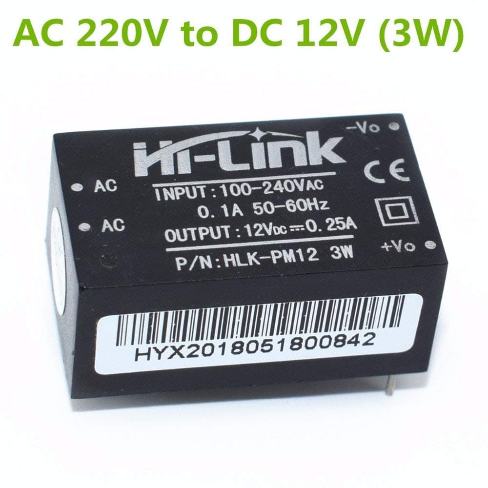 CentIoT - Hi-Link AC-DC 220V to 12V 3W mini power supply module - intelligent household SMPS switch mode power supply module (HLK-PM12 12V 3W)