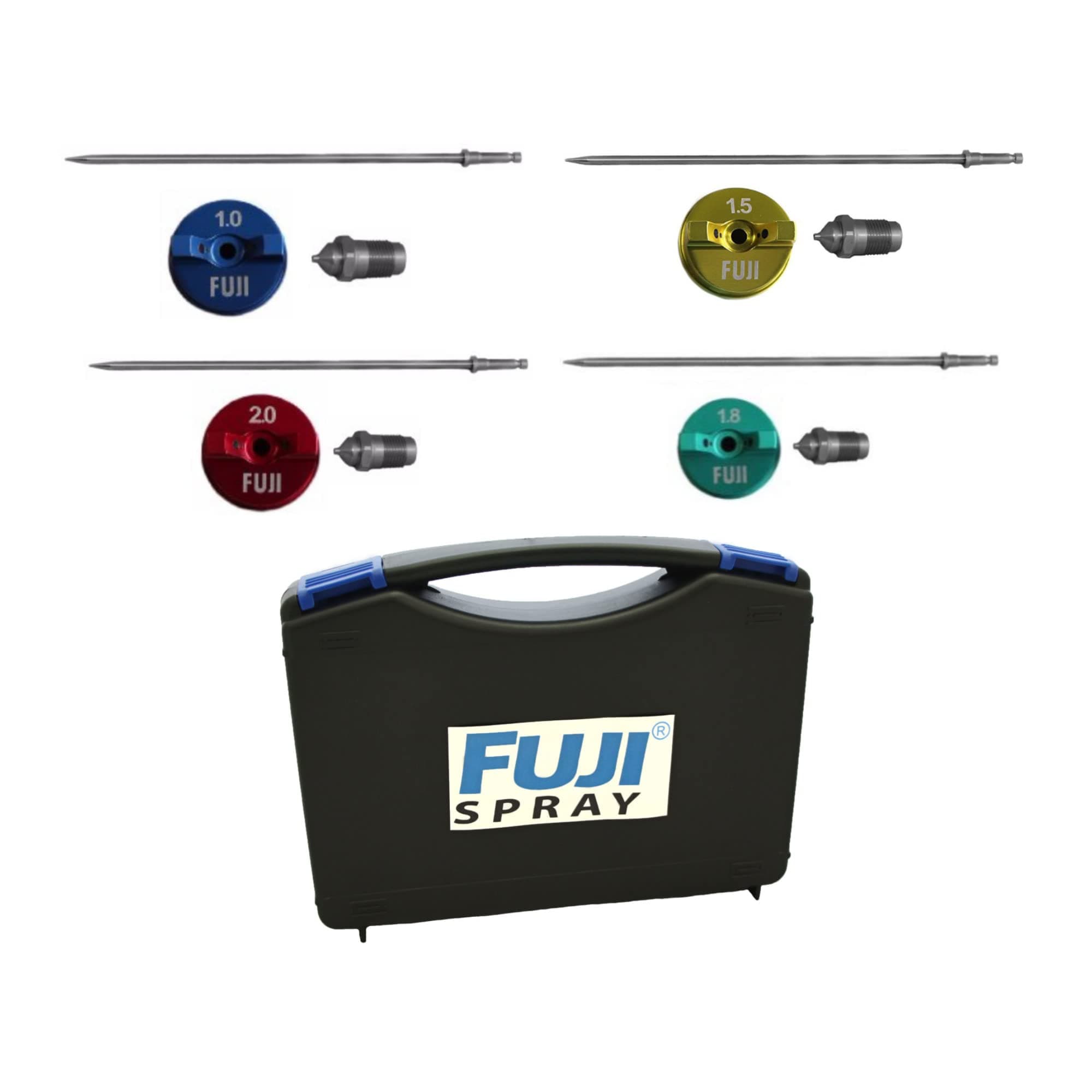 Fuji Air Cap Set 5100-2,4,5 and 6 for T-Series Spray Gun with 5137 Carrying Case Bundle (5 Items)