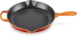 Enameled Cast Iron Signature Iron Handle Skillet, 11.75", Flame