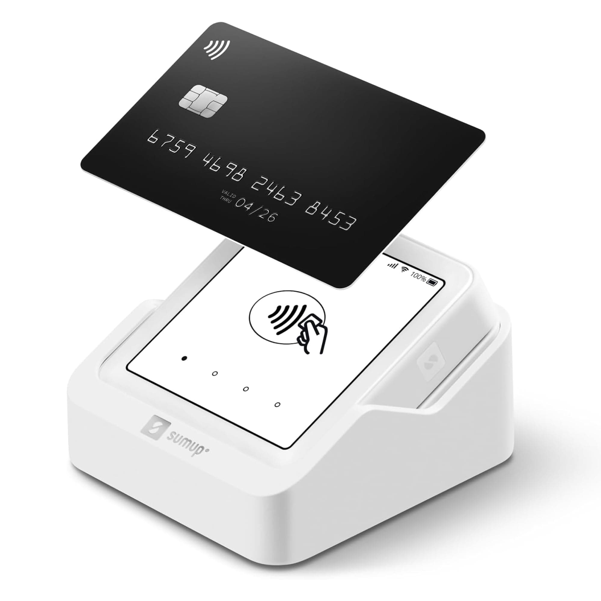 Sumup Credit Card Payment Reader Only With Charging Station Full Touch Screen Interface Free Sim And Mobile Data (Sumup Solo)