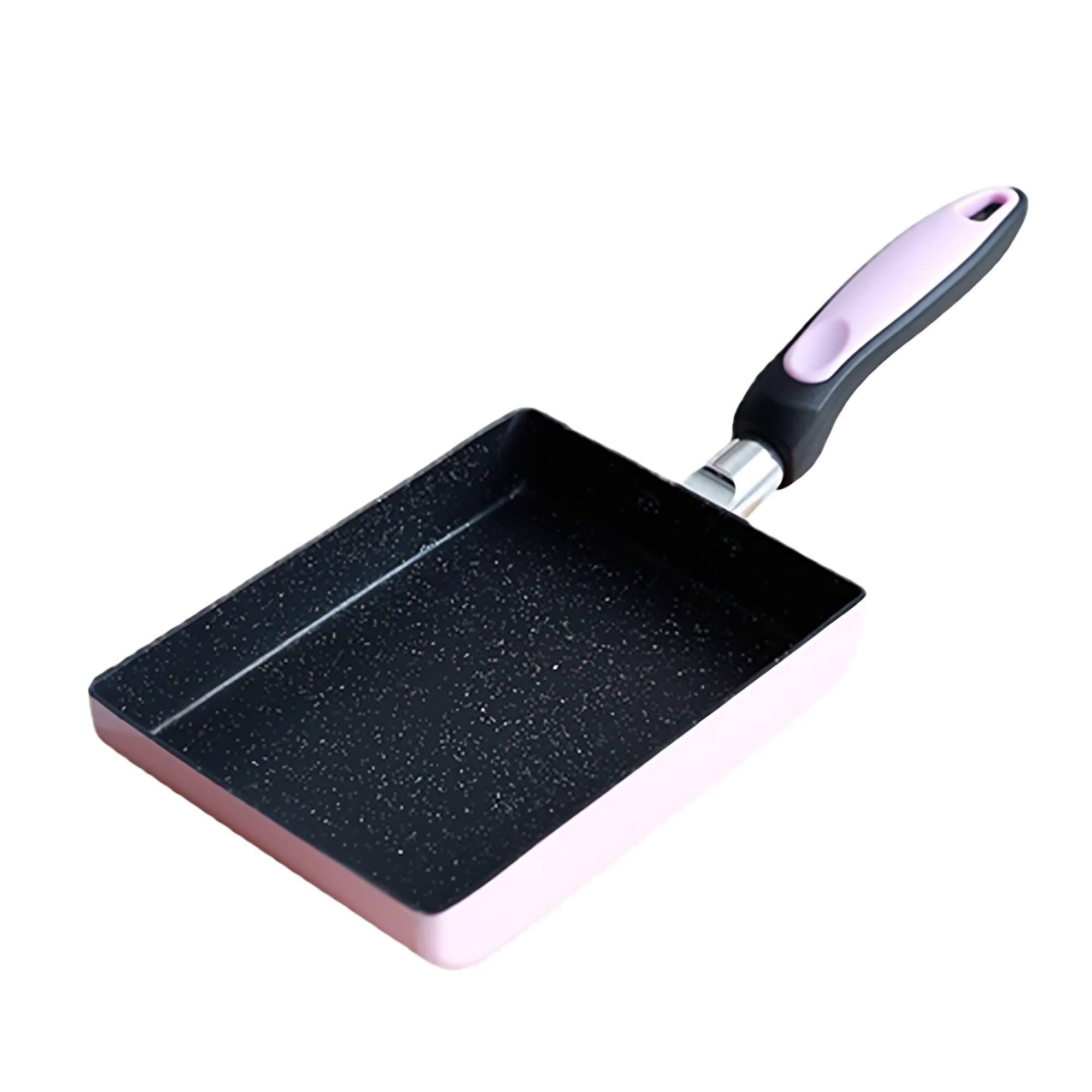 BeauentyJapanese Omelette Pan/egg Pan,Non-stick Coating,rectangle Frying Mini Frying Pan,Square Pan for Egg,Fish,Meat(Pink)