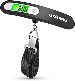 LuxebellDigital Luggage Scale Gift for Traveler Suitcase Handheld Weight Scale 110lbs, Black,
