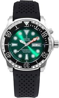 – FreeDiver Helium-Safe Dive Watch Sapphire Crystal Automatic Diver Watch 1000M Water Resistant Diving Watch for Men