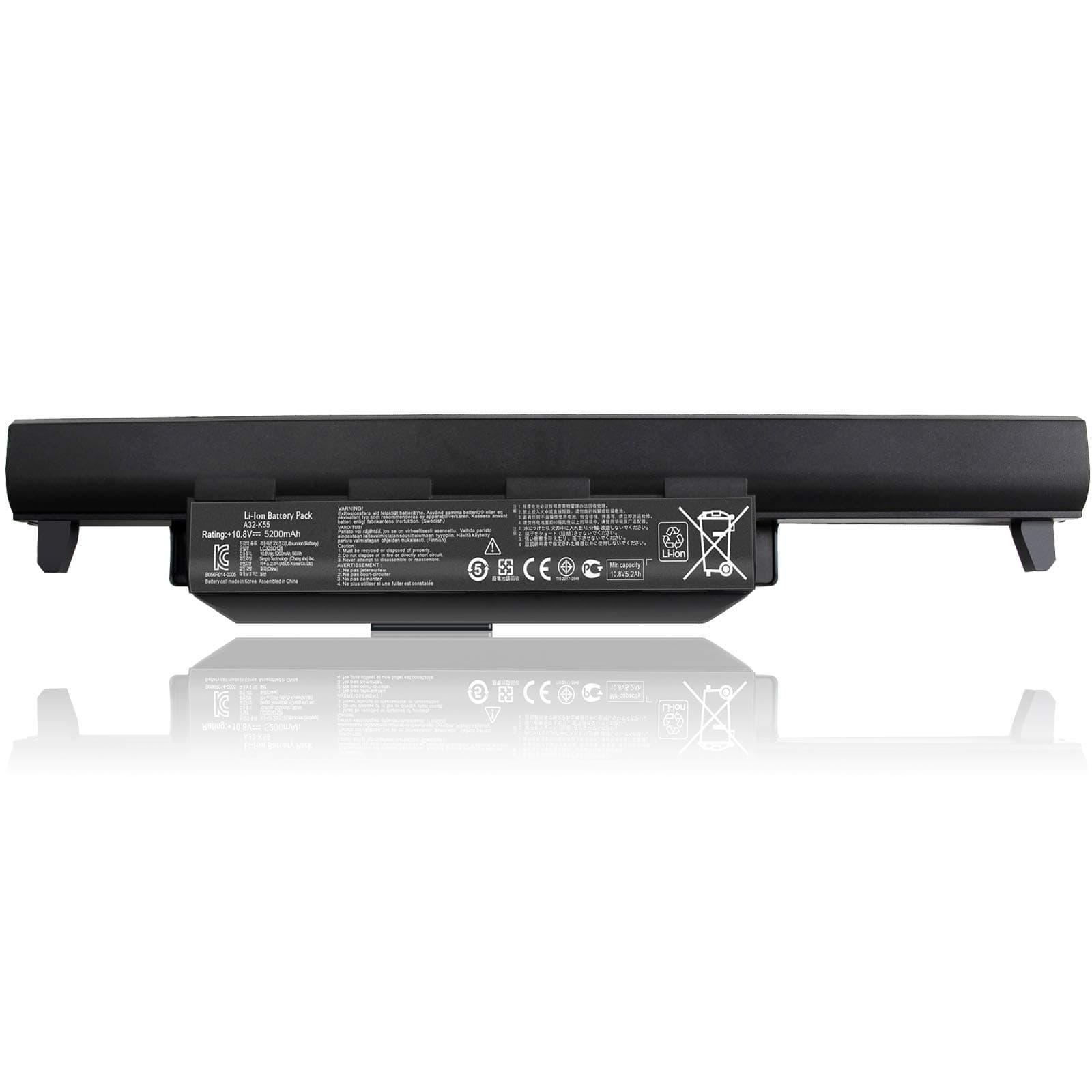 Shareway A32-K55 A32-K55X Replacement Laptop Battery for ASUS A45 K45 X45A A55A X55A X55C U57A R400 Q500A K75A K75V K75VM-TY126V 10.8V 4700mAh