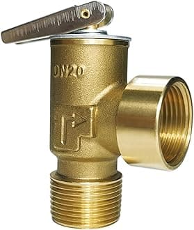 30 PSI Water Heater Pressure Relief Valve, 3/4" NPT Connection, Max Input 510,000 BTU/h, Thickened Brass Body with Stainless Steel Spring Pressure Release Valve, Use for Cold & Hot Water System
