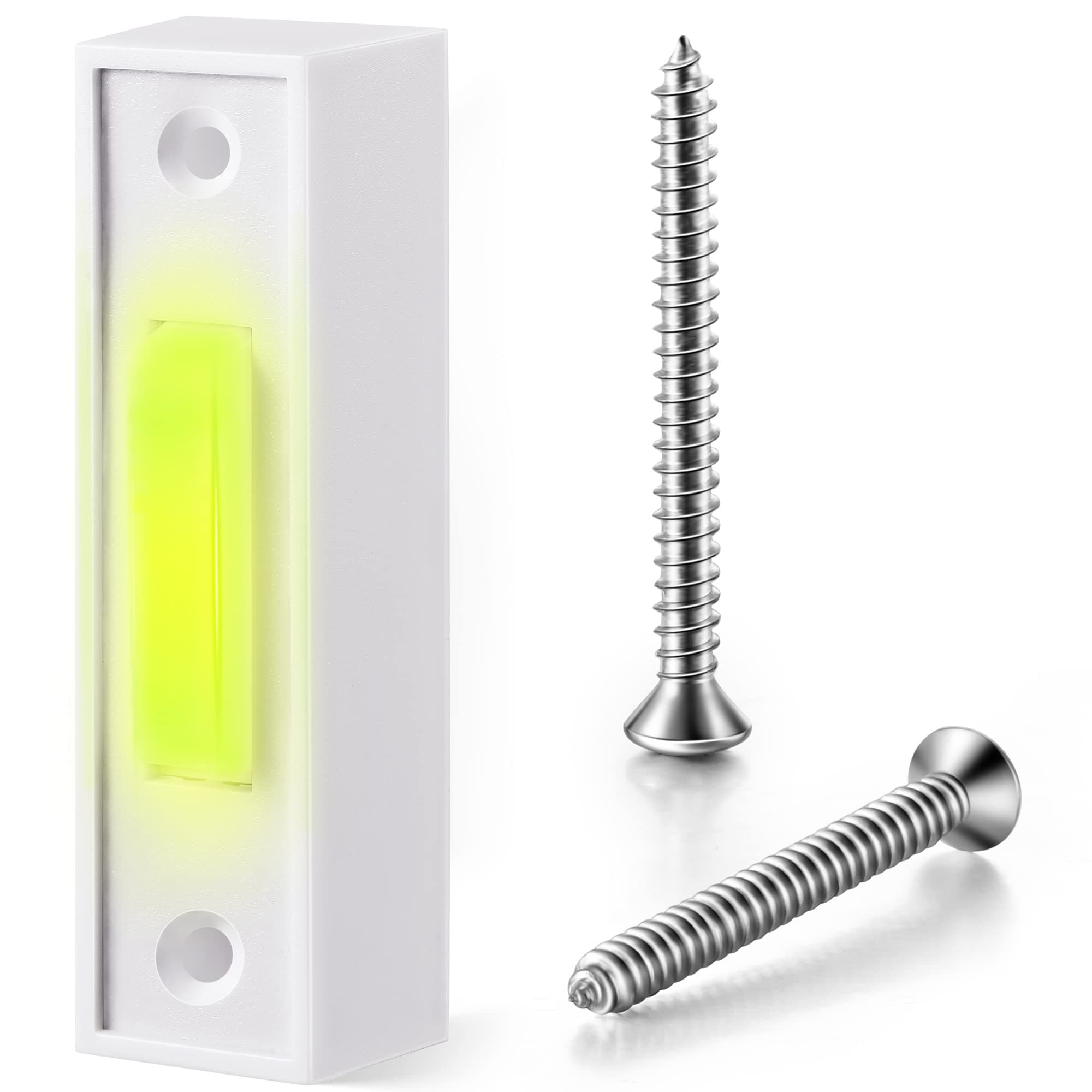 Universal Garage Door Opener Switch, Wired Lighted Wall Mounted Push Button, Finish with Center Button (White)