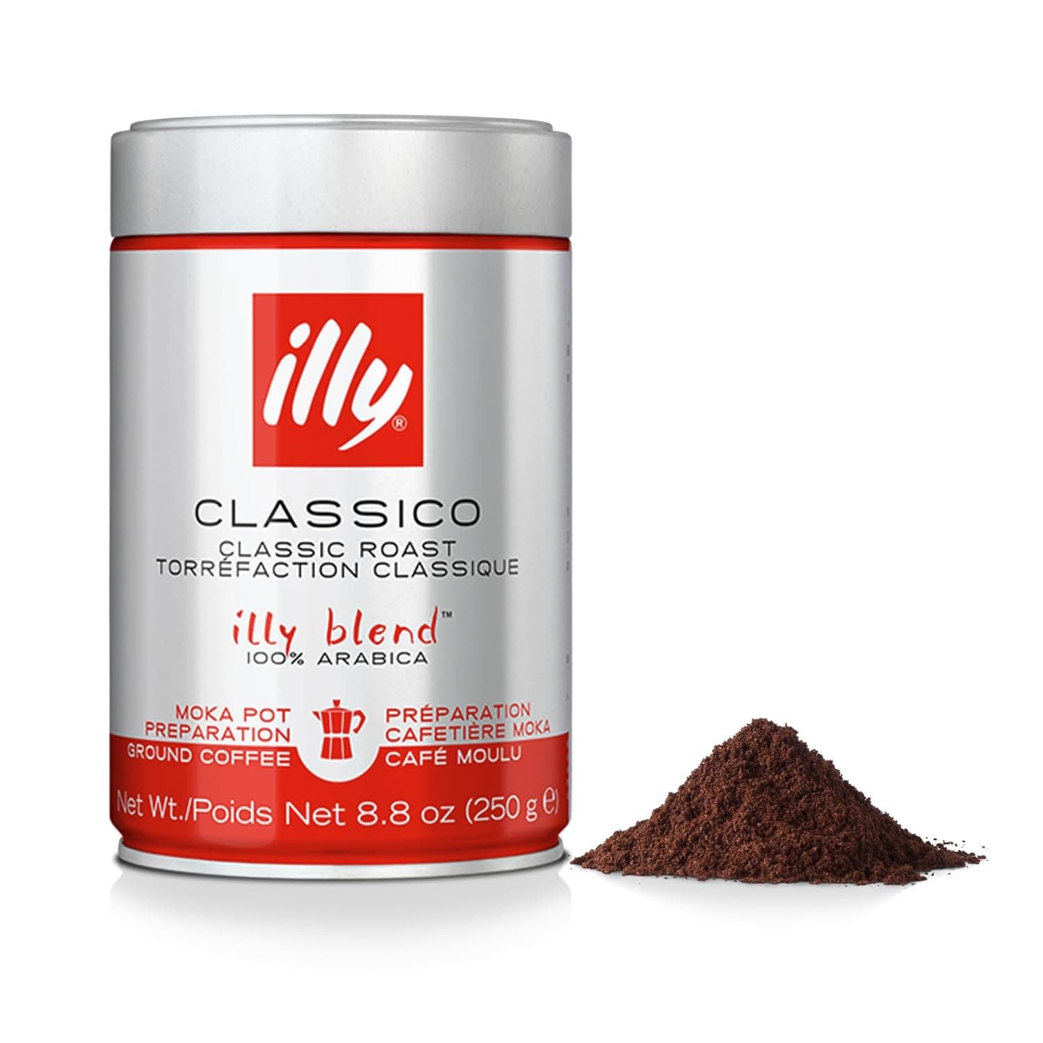 illy espresso ground coffee Moka 8.9oz (250g)