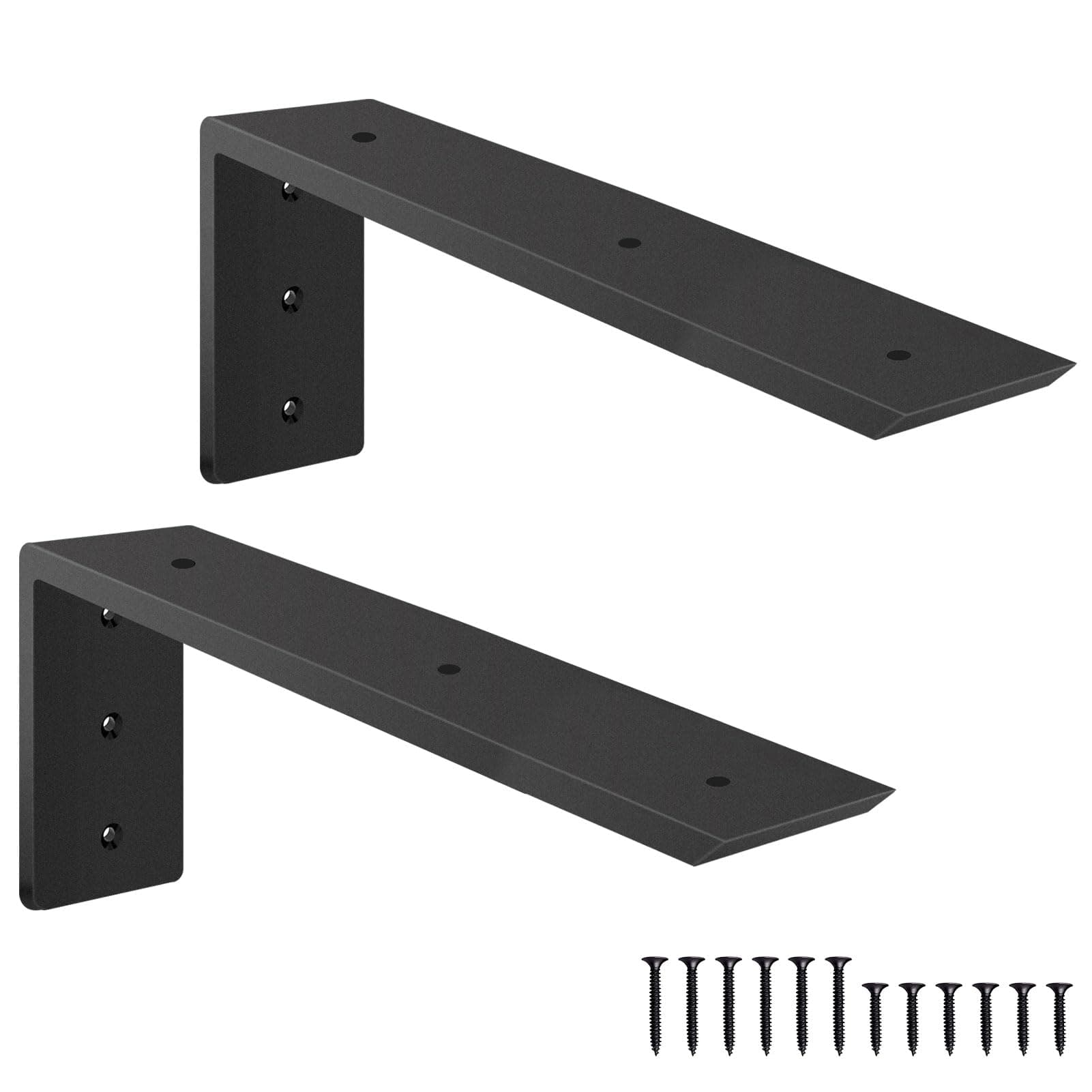 Countertop Support Brackets, Heavy Duty L Shelf Bracket 16'' x 6'' x2.5'' for Granite, Holds up to 300 lbs, L Bracket for Quartz, Granite, Wood, Concrete and Laminate Countertops(2 Pack)