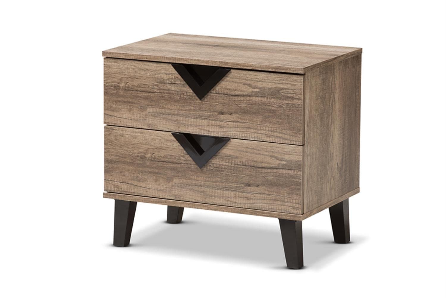 Swanson Modern and Contemporary Light Brown Wood 2-Drawer Nightstand