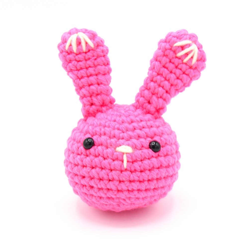 Dconfident Crochet Dolls Bunny,Hand Therapy Balls for Arthritis Hand Exercises and Strengthening. (Pink)