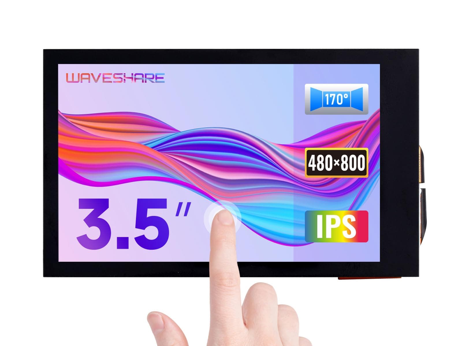 3.5Inch Ips Capacitive Touch Lcd Display, 480×800, Adjustable Brightness, Support All Versions Of Raspberry Pi, Supports Windows 11/10 / 8.1/8 7,Support Jetson Nano