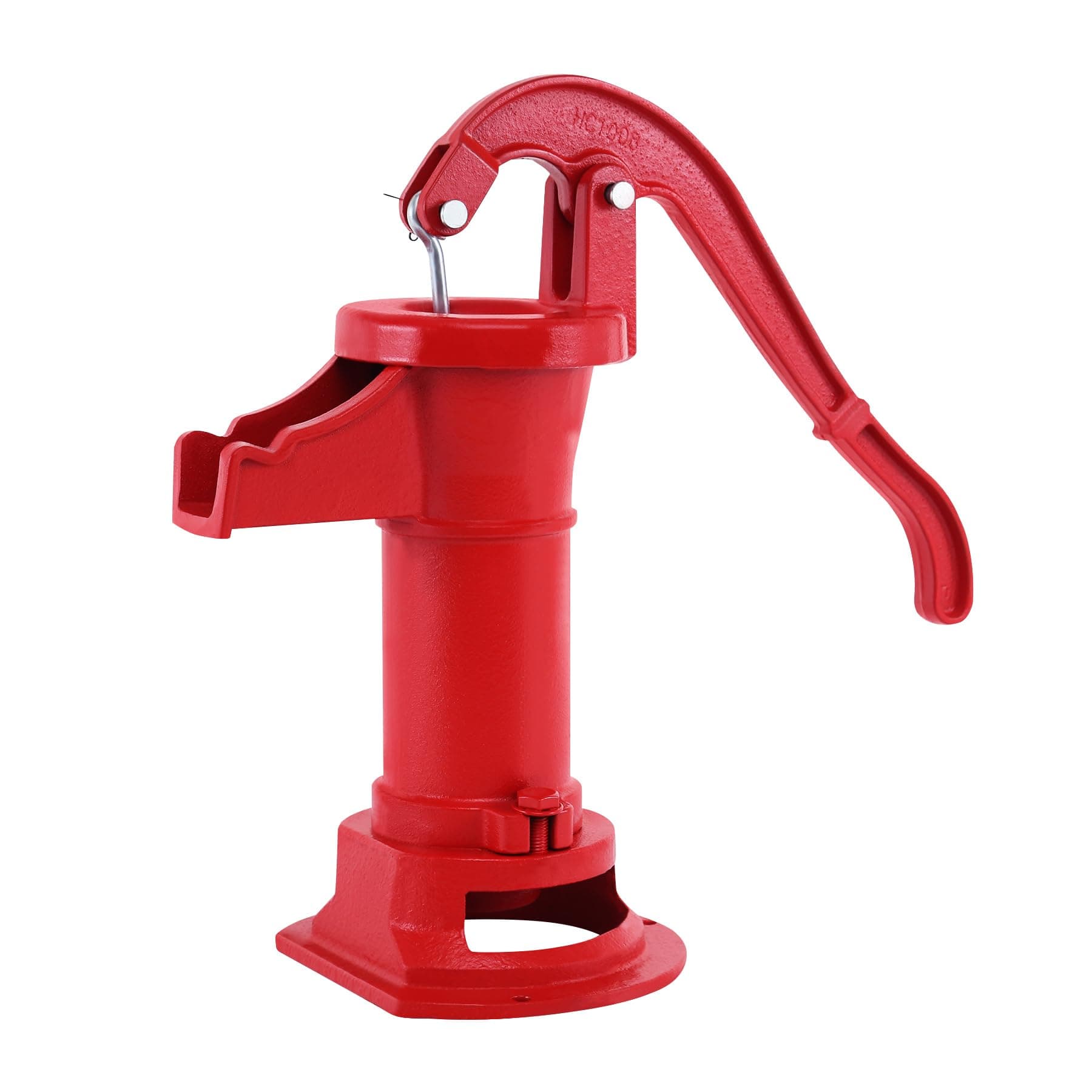 Samger Old Fashioned Antique Vintage Manual Well Pitcher Pump, Cast Iron, Red, 25ft Max Lift, Outdoor, Yard, Pond, Garden