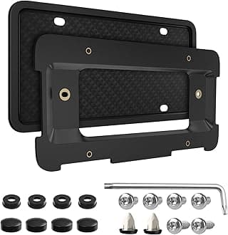 Podestaa License Plate Frame for BMW & Mini Cooper Models, Rear License Plate Cover Holder Bracket for BMW 528i 328i 535i 335i 325i X1 X2 X3 X4 X5 X6 X7 Series - Bumper Trunk Mount Car Accessories