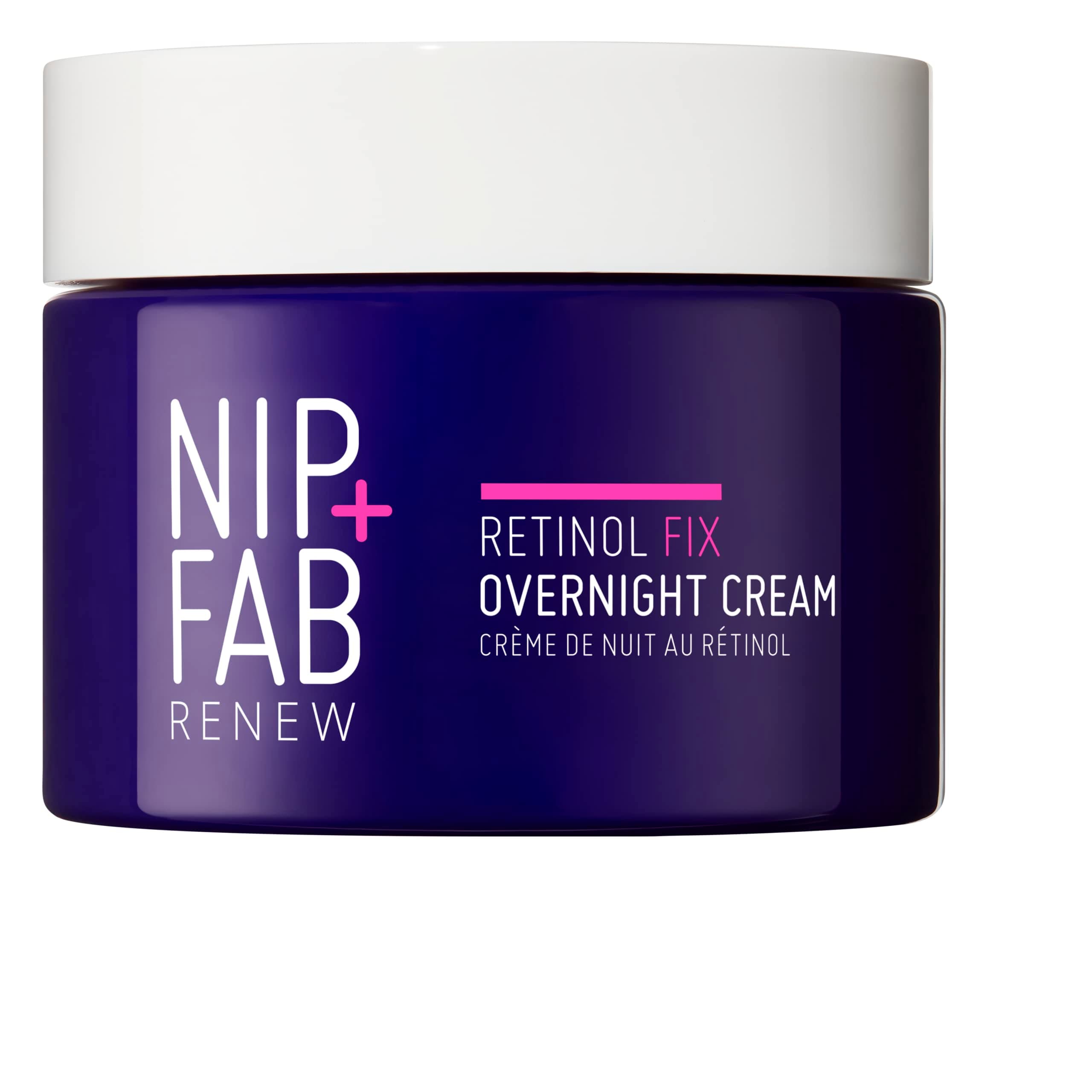 – NIP + FAB Retinol Fix Overnight Cream 3% – Intensive Night Moisturiser with 0.3% Encapsulated Retinol, Bakuchiol and Ceramides for Fine Lines, Wrinkles and Hyperpigmentation, Vegan, 50ml
