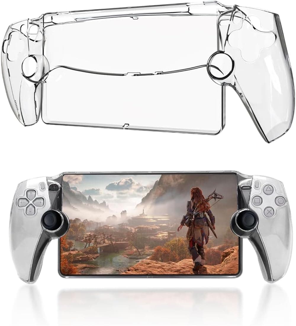 Protective Case for Playstation Portal Remote Player, Silicone Shock-Absorption Anti-Fingerprint Scratch Resistant Cover Case, PS5 Portal Case, Clear PC Cover Protector for PS Portal Controller