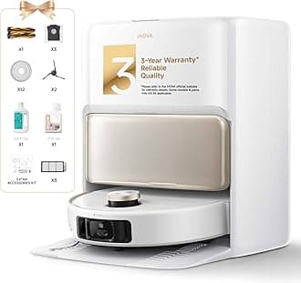 V50 Ultra Complete Robot Vacuum Cleaner and Mop, 24,000 Pa Suction, Lifting Navigation with Overcoming Obstacles and Hot Water Mop with DuoSolution System Designed for