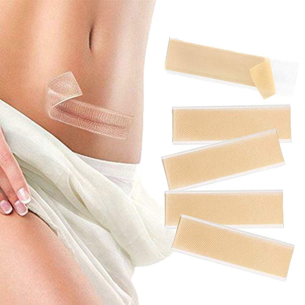 Silicone Scar Sheets, Stretch Marks and Scar Removal Silicone Sheets, Scar Removal Patch Reusable for Caesarean Section Surgery Scar Reducing Trauma Burn Scar Skin Repair Prevents Scar Strips (5 pcs)