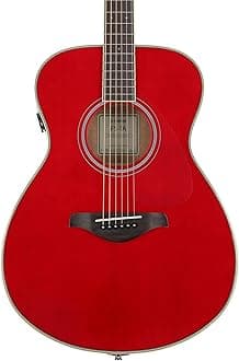 Yamaha FS-TA Concert Size Transacoustic Guitar w/ Chorus and Reverb, Ruby Red