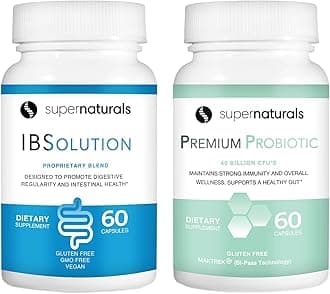 IBSolution Gut Health Bundle: All-Natural Gut Health Support and Premium Probiotics with 40 Billion CFs