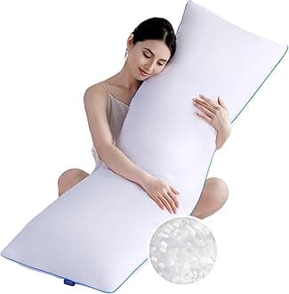 YZ HOME Memory Foam Body Pillow Insert - Full Body Pillow for Adults - Soft Large Long Bed Pillow for Side Sleeper