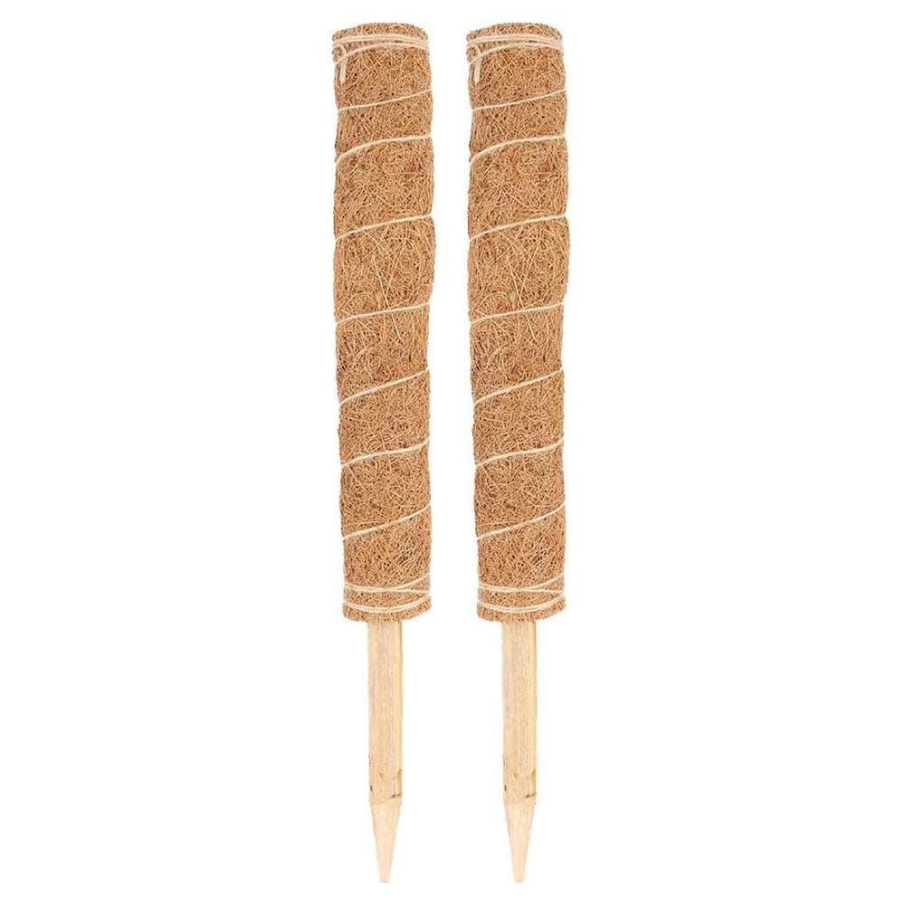 Anself- Support Pole, Anself 2Pcs 450mm Coir Totem Pole Moss Stick Fibre Plant Climbing Plant Support Totem Pole for Plant Support Extension