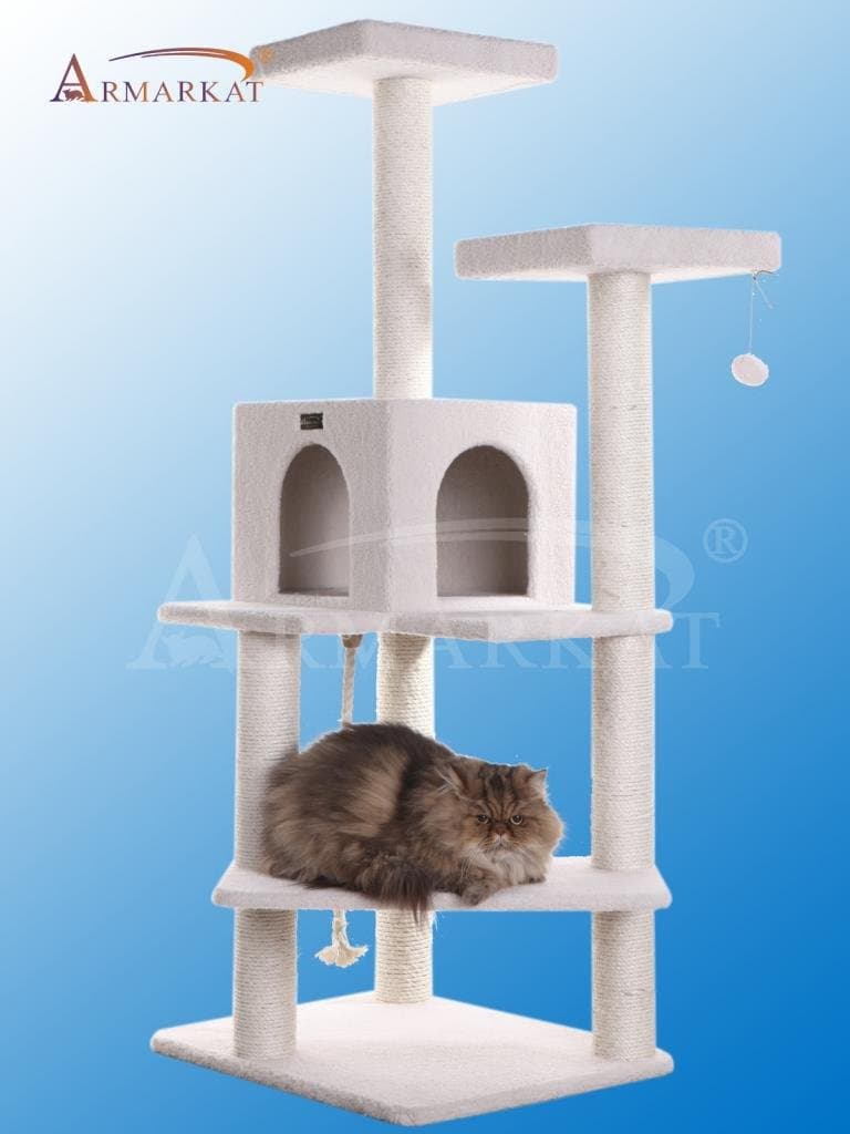 Elegant Faux Fleece Durable Cat Tree