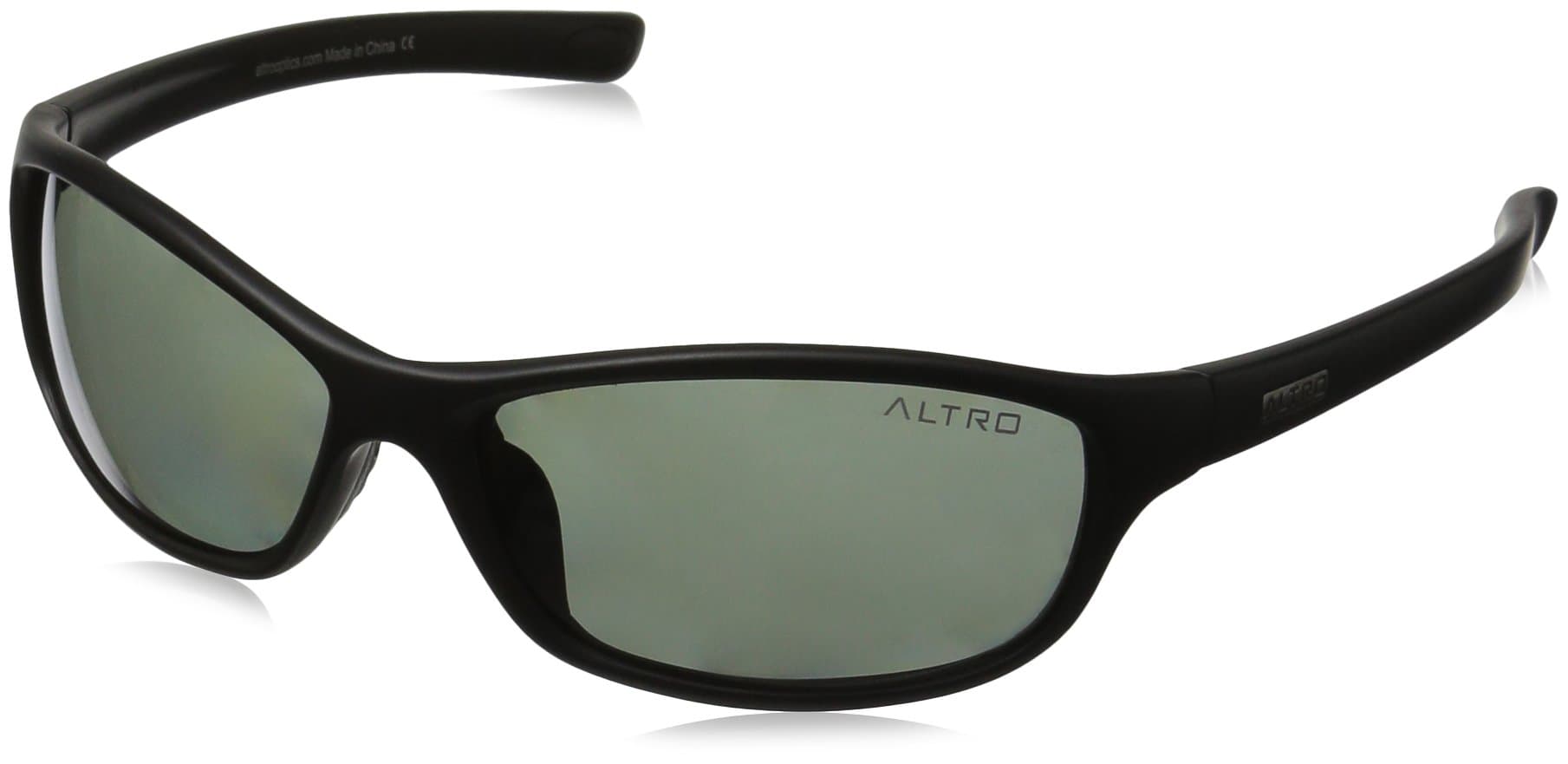 Altro Optics ASA Polarized Wrap Sunglasses, Matte Black, 58 mm