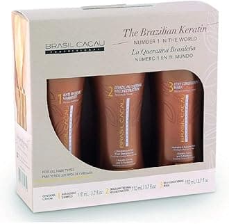 Brazilian Thermal Reconstruction Keratin Kit - Professional Hair Straightening Treatment - 330ml - Made in Brasil