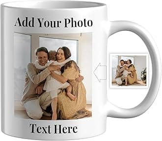 Personalised Mug with Photo Custom Coffee Mug with Picture Personalised Coffee Mugs with Name 11oz Double Side Custom Mug Novelty Custom Gift for Him Or Her