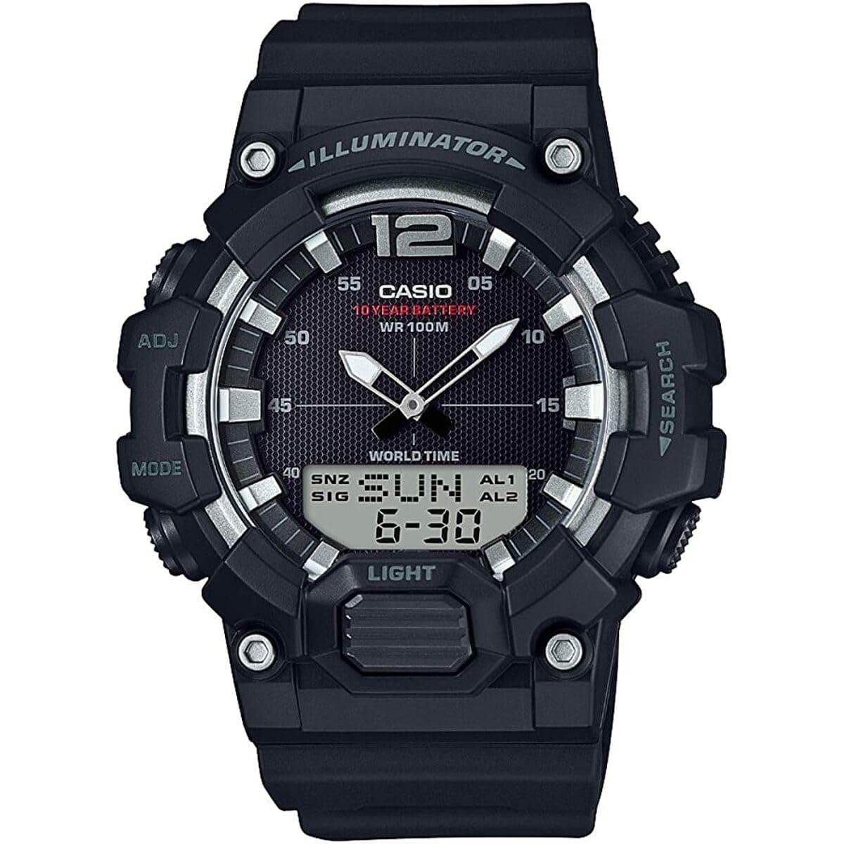 Casio Men's HDC-700-1AVCF Classic Analog-Digital Display Quartz Black Watch