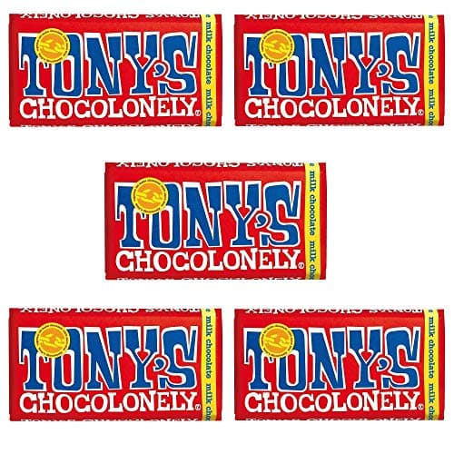 Tony's Chocolonely Chocolate 180g - 5 Pack, Milk Chocolate