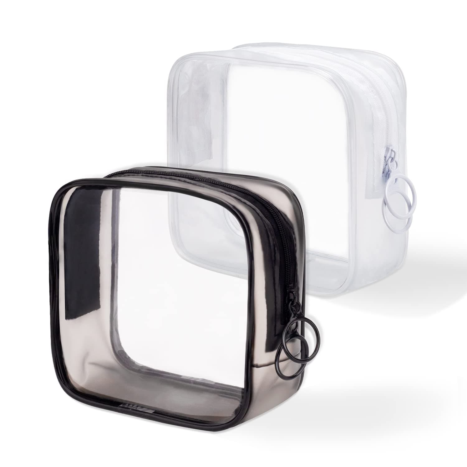 LYroo Small Makeup Bag Clear Mini Makeup Zipper Pouch Makeup Bag Small Cosmetic Bag for Purse Essentials Items Women Coin Purse Aesthetic Stuff(2 Pack