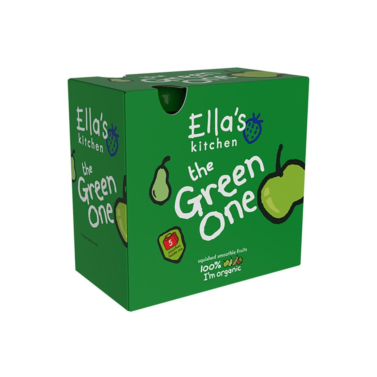 Ella's Kitchen The Green One Organic Fruit Smoothie, 5 x 90g