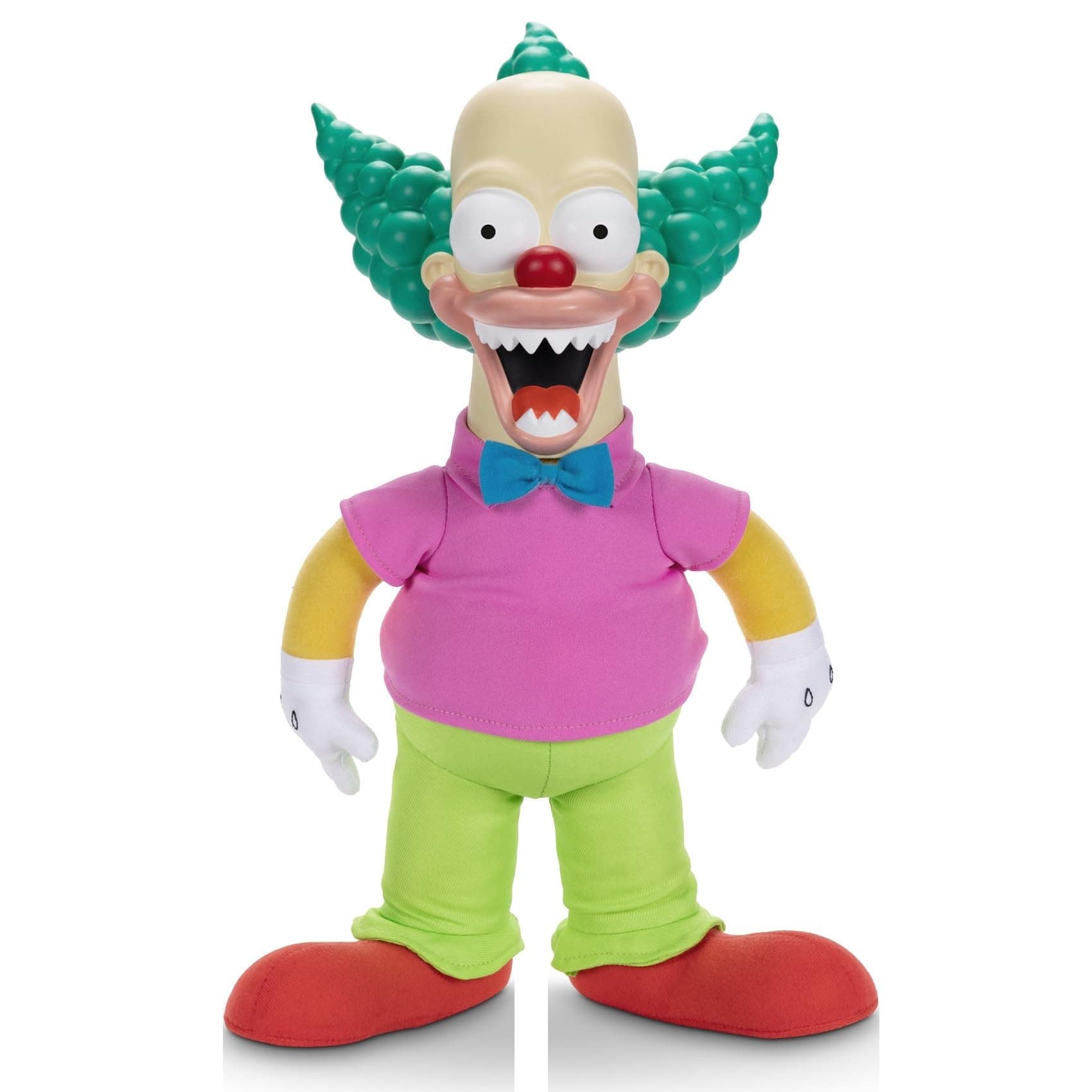 THE SIMPSONS Talking Krusty Doll Plush, 16-Inch Good and Evil Krusty Pull Str...