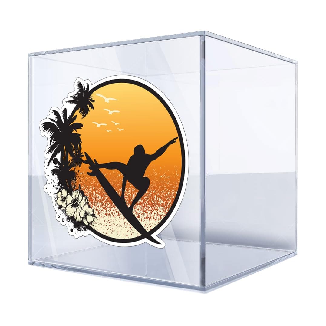 Owl Head Decal Sticker, Duck dive, Catching waves, for Surfboard sticker craftsmanship and